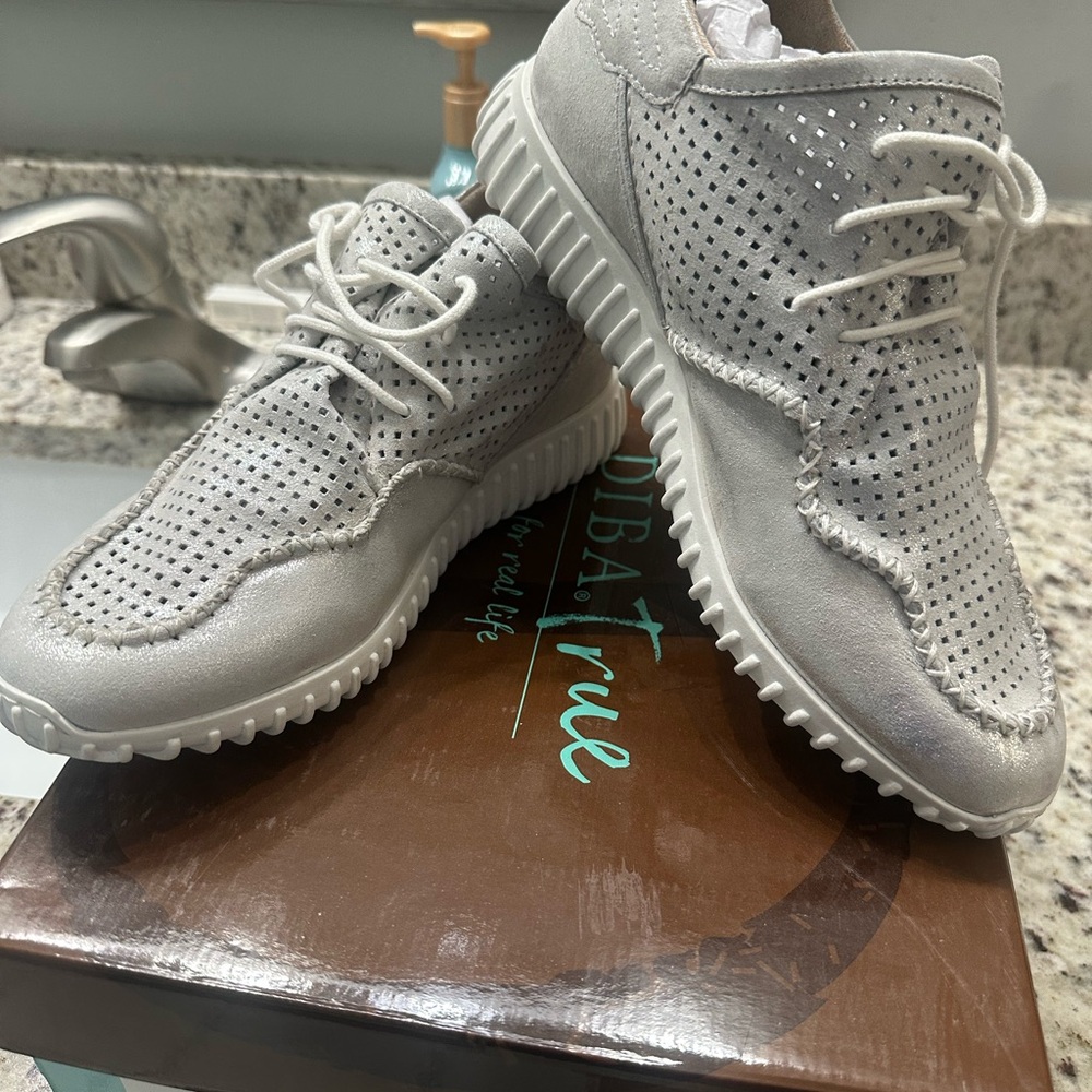 Stylish Silver Diba True Tennis Shoes